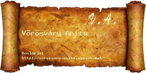 Vörösváry Anita névjegykártya